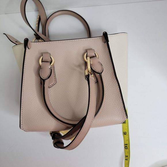 Michael Kors Kris Small Color-Block Pebbled Leather Satchel. - Picture 2 of 16